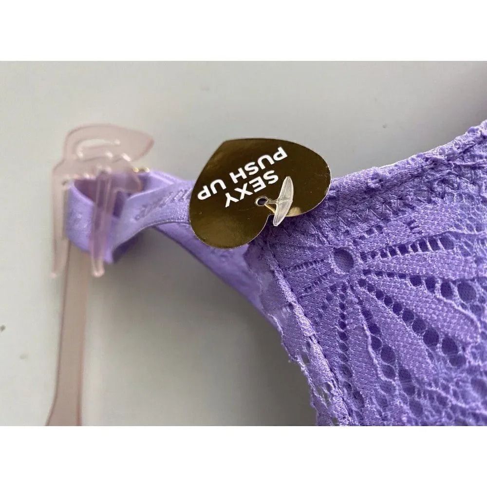 Juicy Couture Sexy T-Shirt Bra Glam Lace Sz 36D Underwire JC5250AG Gamma Ray NEW - Picture 5 of 7